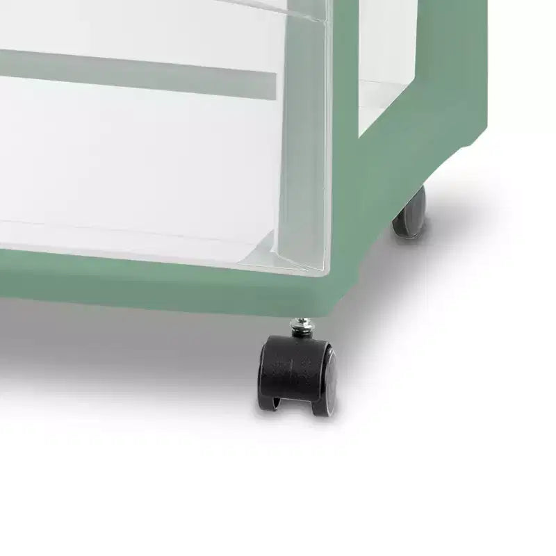 Carrello ampio a 3 cassetti verde versatile