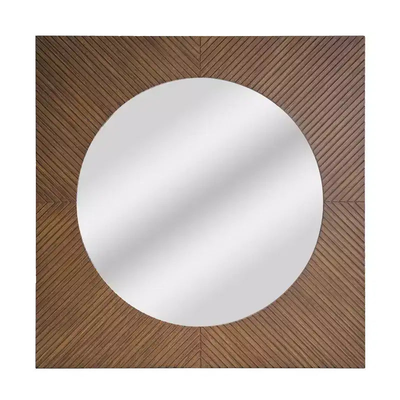 Coperchio Scatola Intagliata Specchio Intagliato Marrone