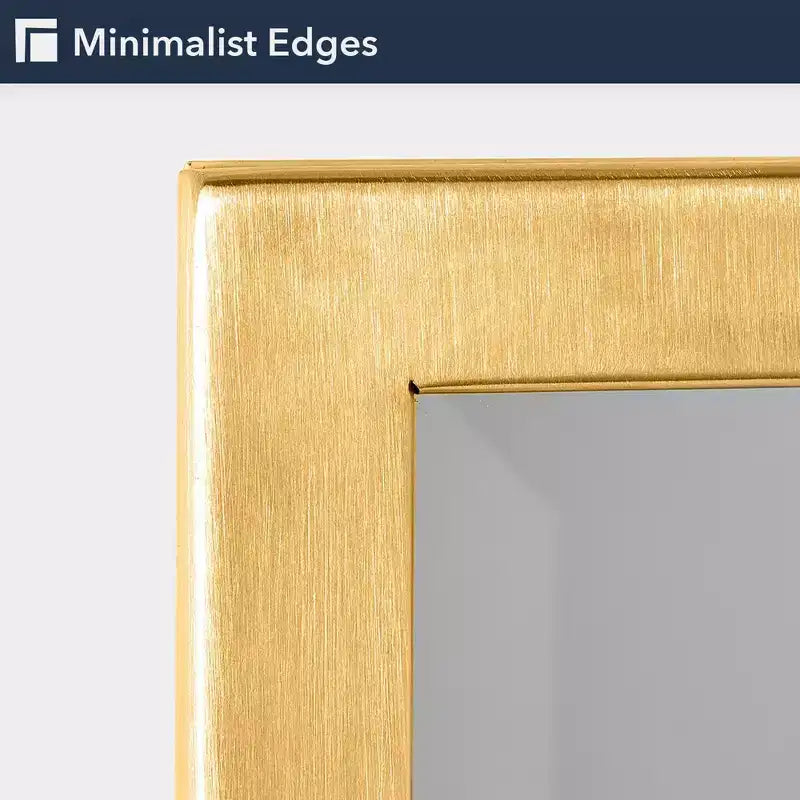 Mobiletto da bagno a incasso 16"x26" in oro spazzolato con specchio bisellato