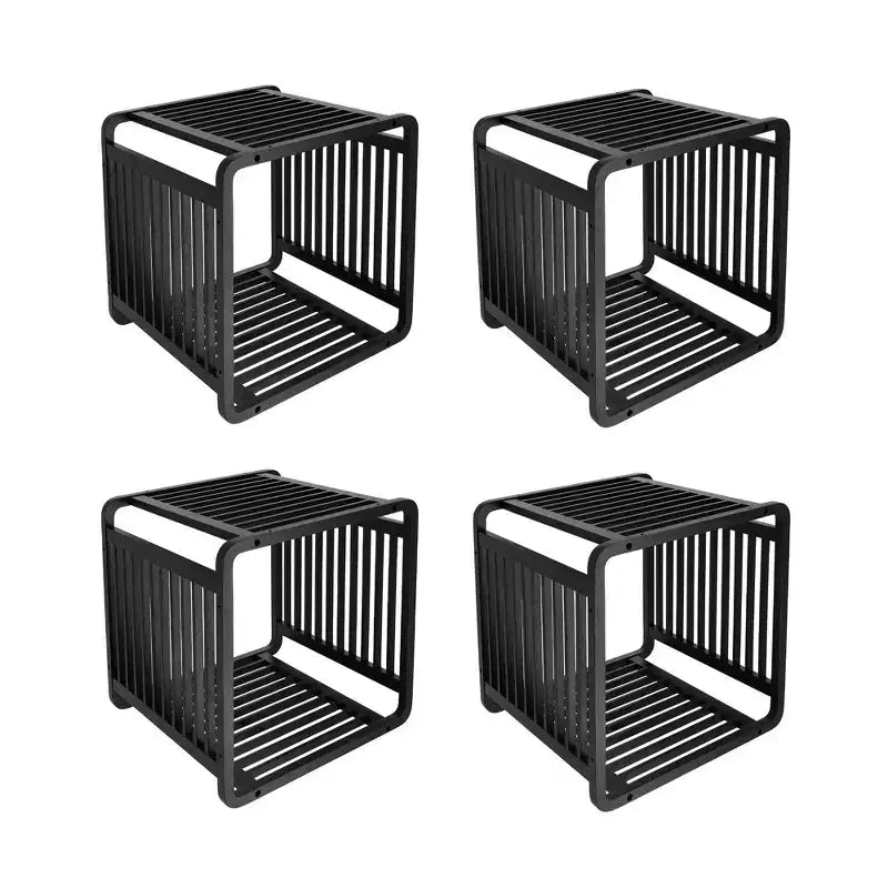 Smart Kube Bamboo Cube Storage, Organizzatore a 13 Ripiani Impilabili
