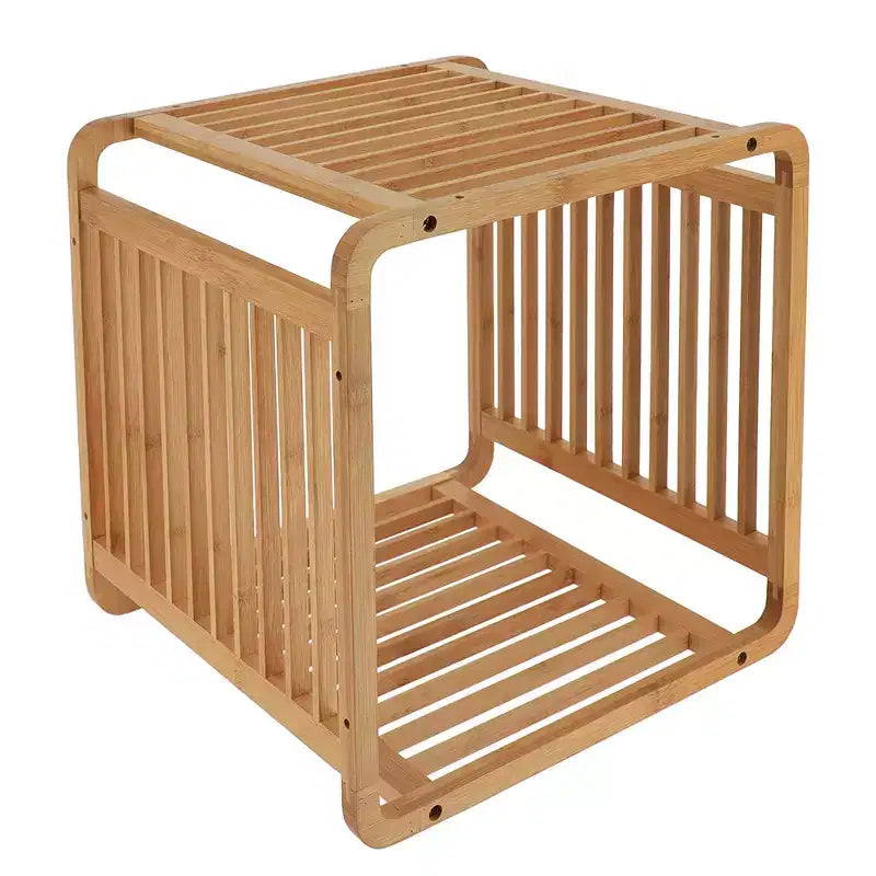 Smart Kube Bamboo Cube Storage, Organizzatore a 13 Ripiani Impilabili