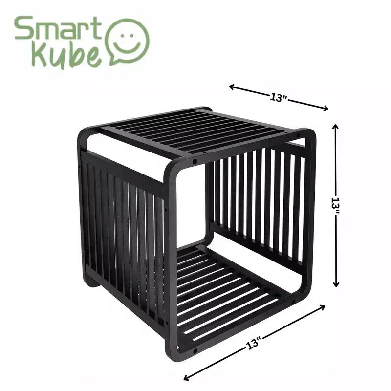 Smart Kube Bamboo Cube Storage, Organizzatore a 13 Ripiani Impilabili