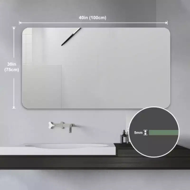 Specchio da bagno, specchio da parete anti-appannamento impermeabile per bagno