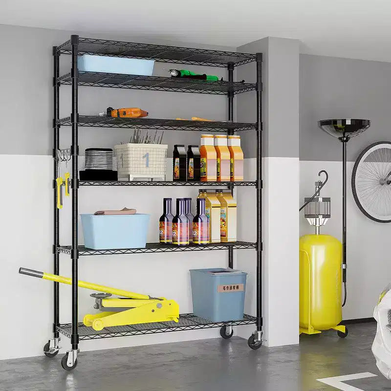 46in. W Height Adjustable Shelving Unit with Wheels