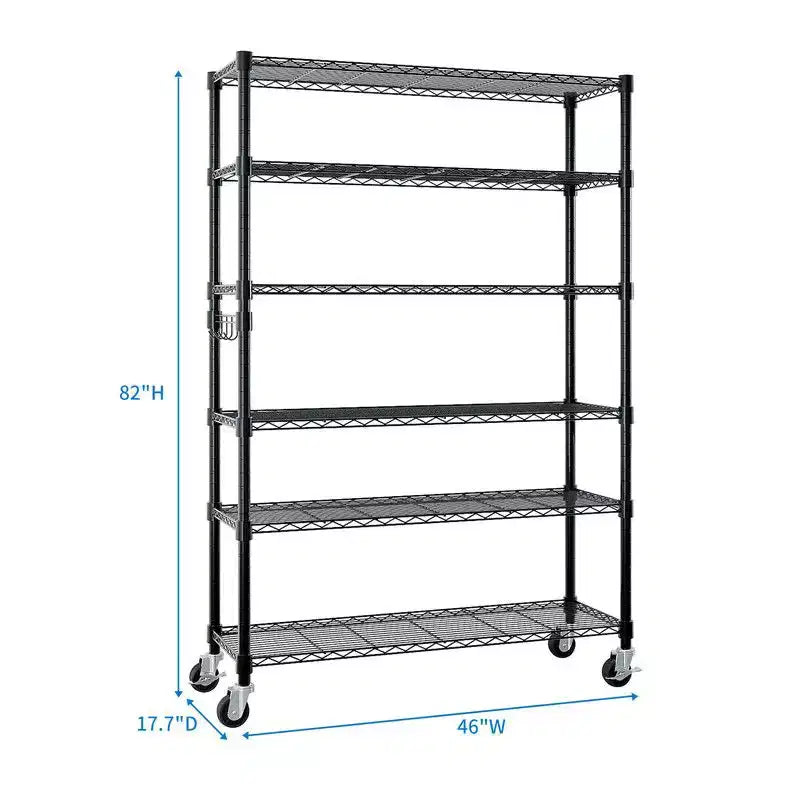 Scaffale alto 46 pollici con ruote e altezza regolabile