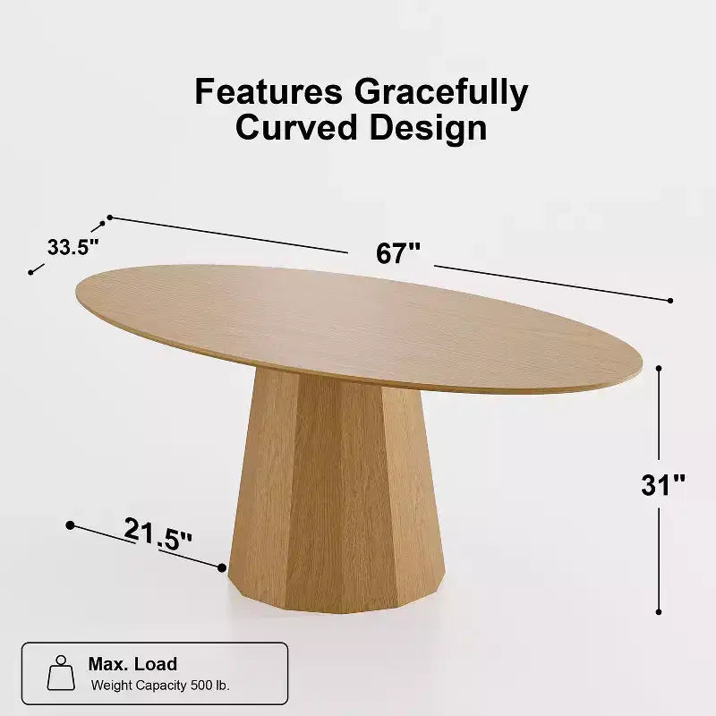 Tavolo da pranzo rotondo in legno massello in stile nordico da 67 pollici, tavolo rotondo grande moderno e semplice per casa e ristorante, design di lusso leggero