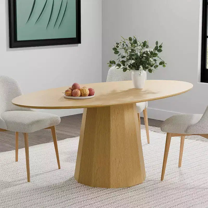 Tavolo da pranzo rotondo in legno massello in stile nordico da 67 pollici, tavolo rotondo grande moderno e semplice per casa e ristorante, design di lusso leggero