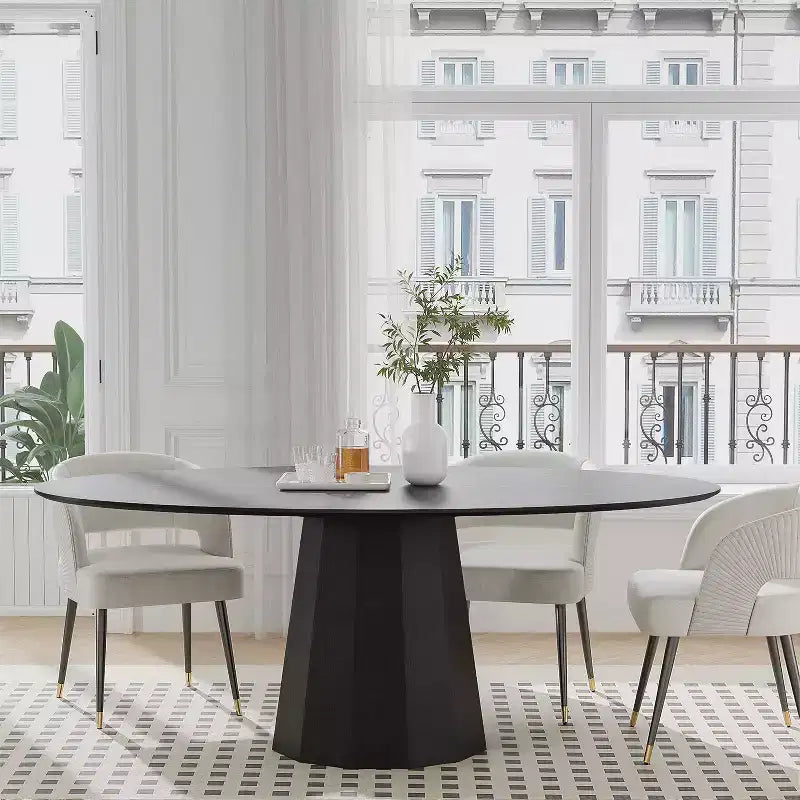 Tavolo da pranzo rotondo in legno massello in stile nordico da 67 pollici, tavolo rotondo grande moderno e semplice per casa e ristorante, design di lusso leggero
