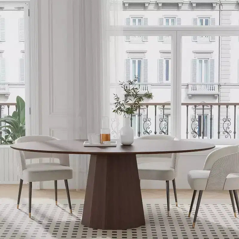 Tavolo da pranzo rotondo in legno massello in stile nordico da 67 pollici, tavolo rotondo grande moderno e semplice per casa e ristorante, design di lusso leggero