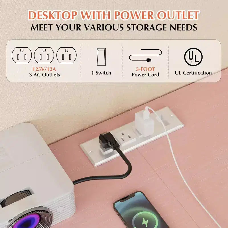 Comò a 10 cassetti e mobile TV con presa di corrente, contenitore per camera da letto con struttura in metallo per TV da 55'', ingresso, armadio