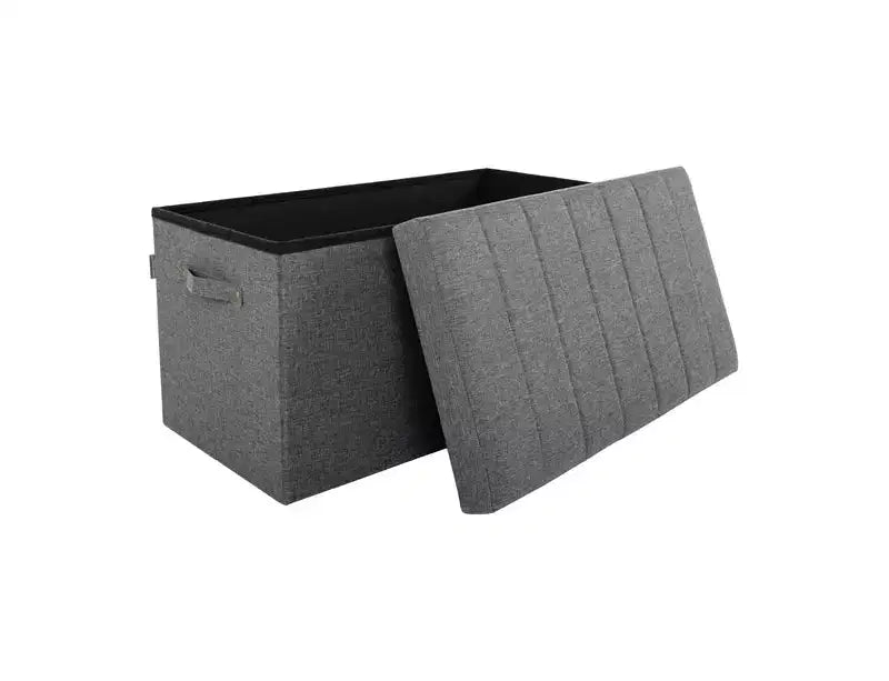 Baule Contenitore Trapuntato a Canali con Maniglie, 76,2 L x 39,9 P x 39,9 A cm