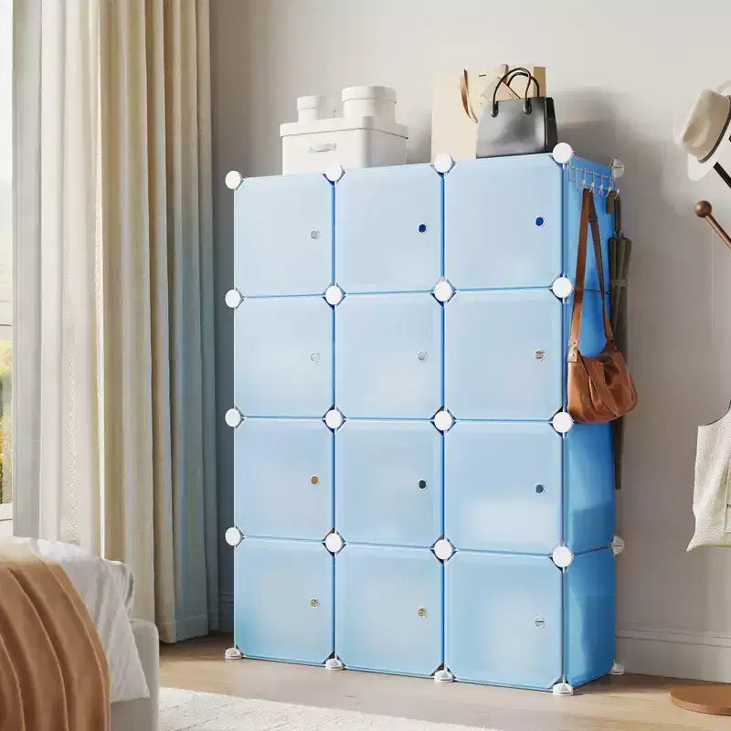 Organizzatore per Scarpiera, Scarpiera Portatile Impilabile con 2 Ganci, Contenitore Autoportante Salvaspazio per Camera da Letto, Armadio, Ingresso, Appartamento