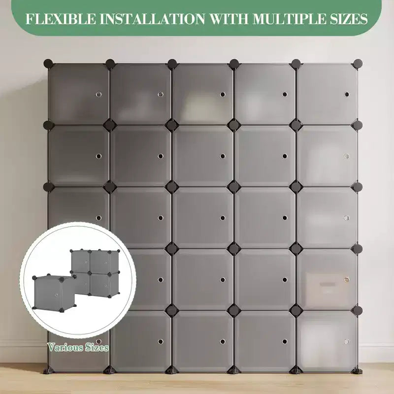 Organizzatore per Scarpiera, Scarpiera Portatile Impilabile con 2 Ganci, Contenitore Autoportante Salvaspazio per Camera da Letto, Armadio, Ingresso, Appartamento