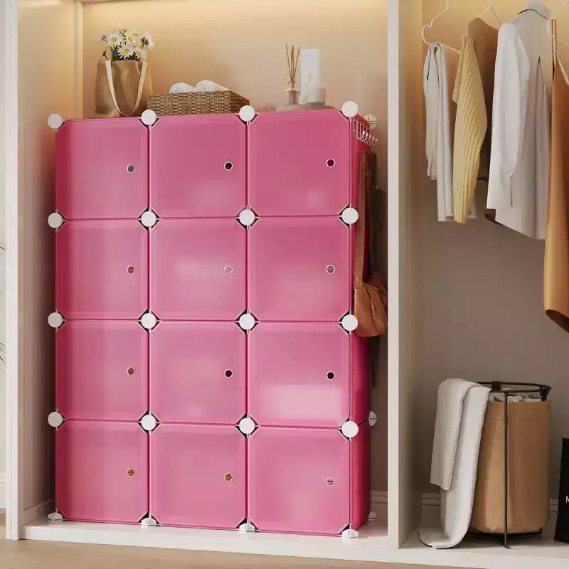 Organizzatore per Scarpiera, Scarpiera Portatile Impilabile con 2 Ganci, Contenitore Autoportante Salvaspazio per Camera da Letto, Armadio, Ingresso, Appartamento