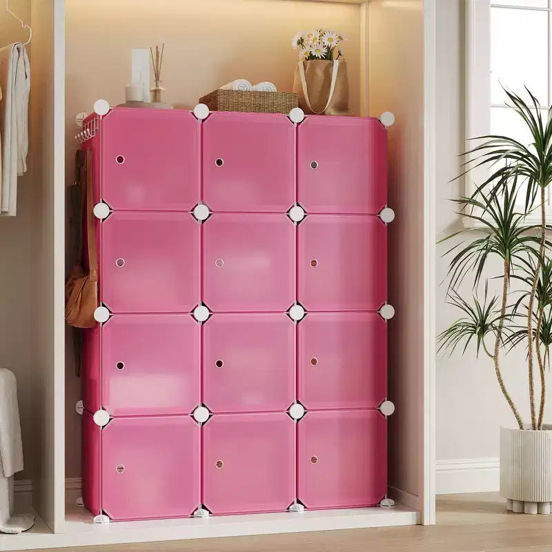 Organizzatore per Scarpiera, Scarpiera Portatile Impilabile con 2 Ganci, Contenitore Autoportante Salvaspazio per Camera da Letto, Armadio, Ingresso, Appartamento