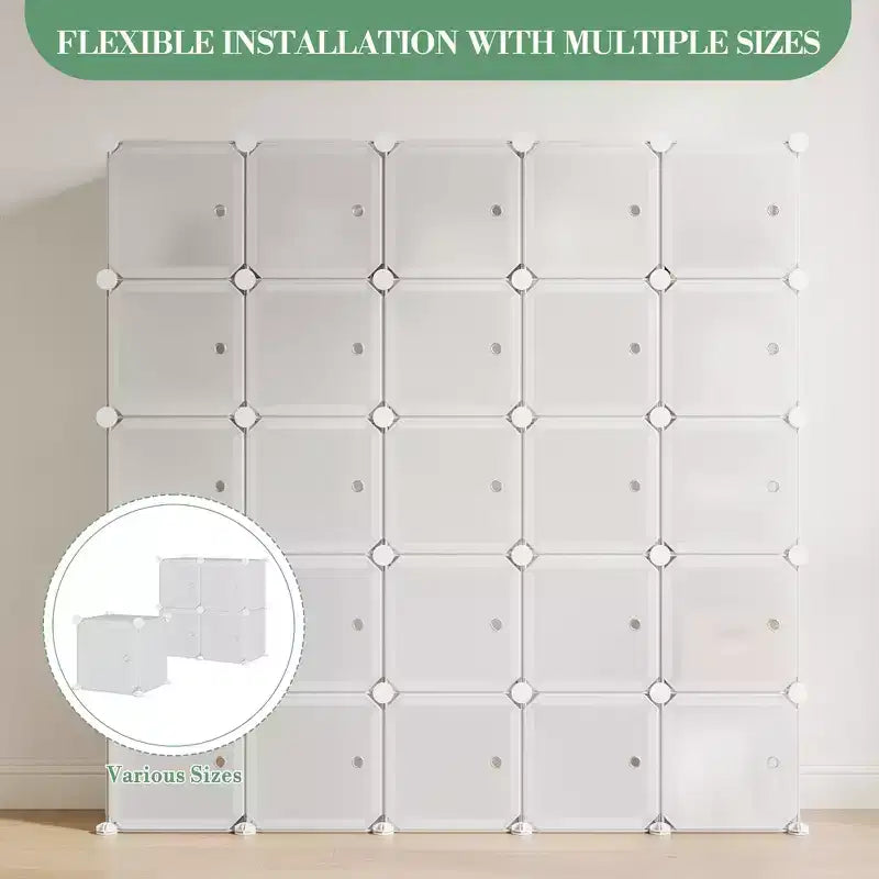 Organizzatore per Scarpiera, Scarpiera Portatile Impilabile con 2 Ganci, Contenitore Autoportante Salvaspazio per Camera da Letto, Armadio, Ingresso, Appartamento