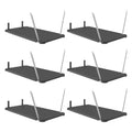 Suncast 6 Pack Vertical Shed Shelf Space Saving Hanging Outdoor Storage, Black