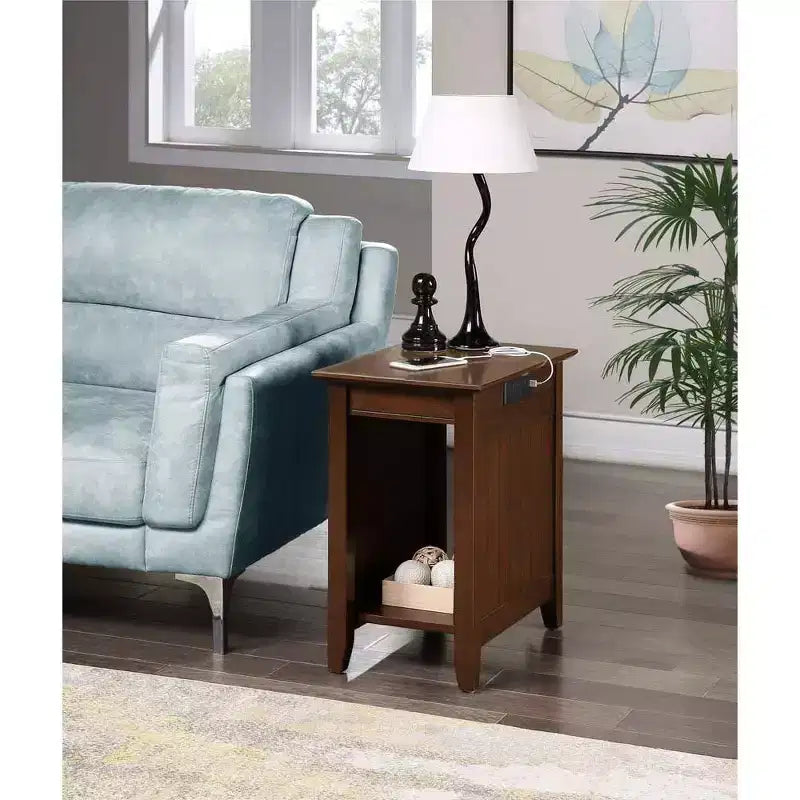Tavolino Rettangolare con Piano in Legno 1 pezzo