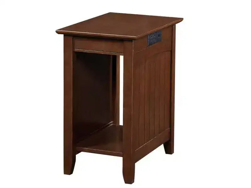 Tavolino Rettangolare con Piano in Legno 1 pezzo