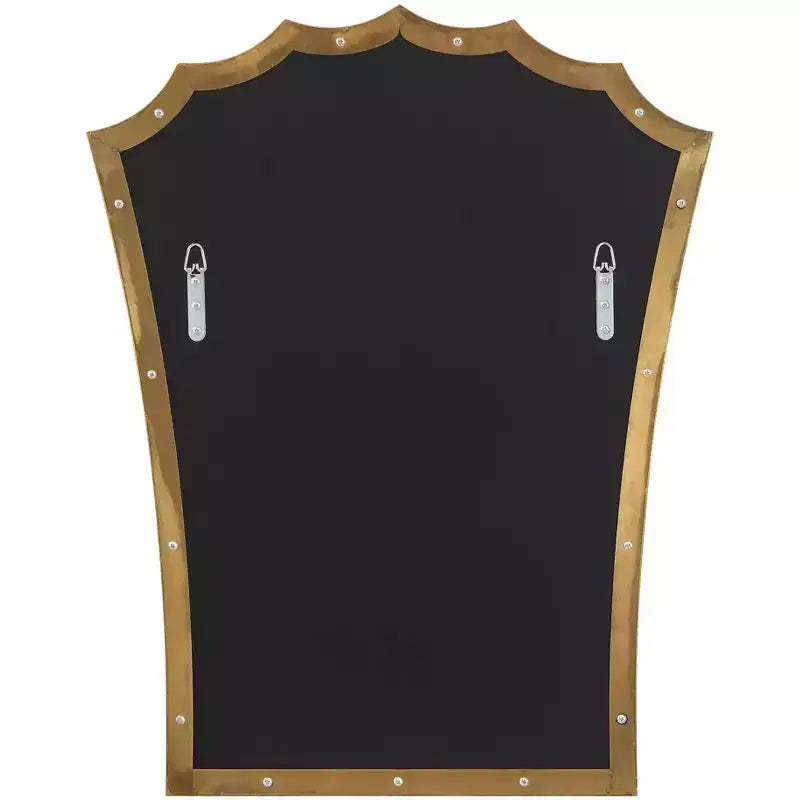 Specchio da trucco placcato in ottone antico 24 x 30,5