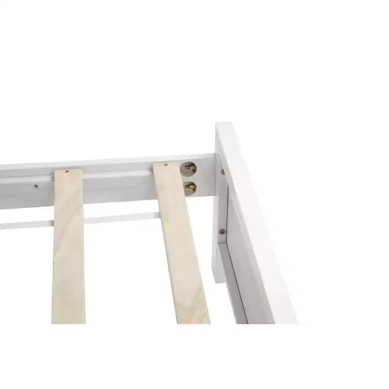 Letto moderno in legno con testiera, pediera e luci a pannello alto
