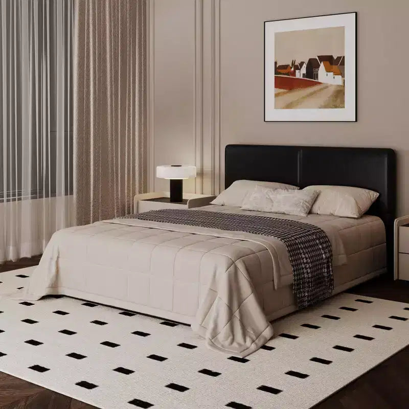 Giroletto imbottito con doghe in legno per camera da letto