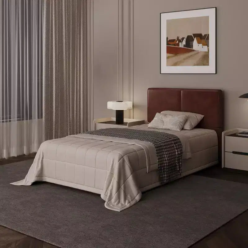 Giroletto imbottito con doghe in legno per camera da letto