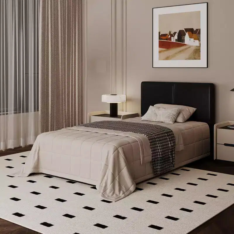 Giroletto imbottito con doghe in legno per camera da letto