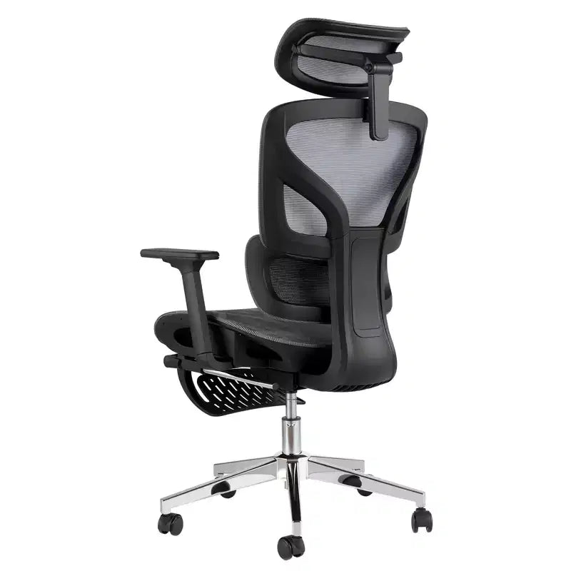 Sedia da Ufficio Ergonomica con Rete Traspirante di 3a Generazione - Braccioli Regolabili 4D, Supporto Lombare e Poggiapiedi, Sedia da Scrivania con Schienale Alto per Ufficio Domestico (1 Pezzo)