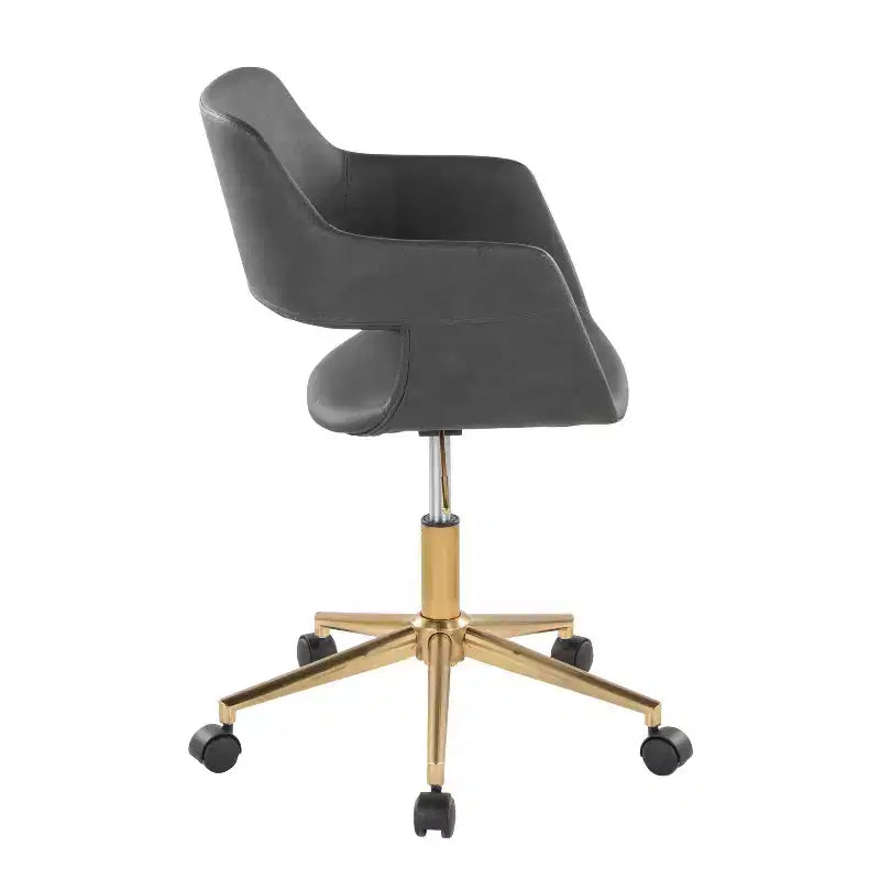 Task Chair Gold/Gray PU
