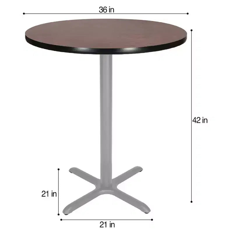 Tavolo da bar/da pranzo rotondo da 42" con base a X