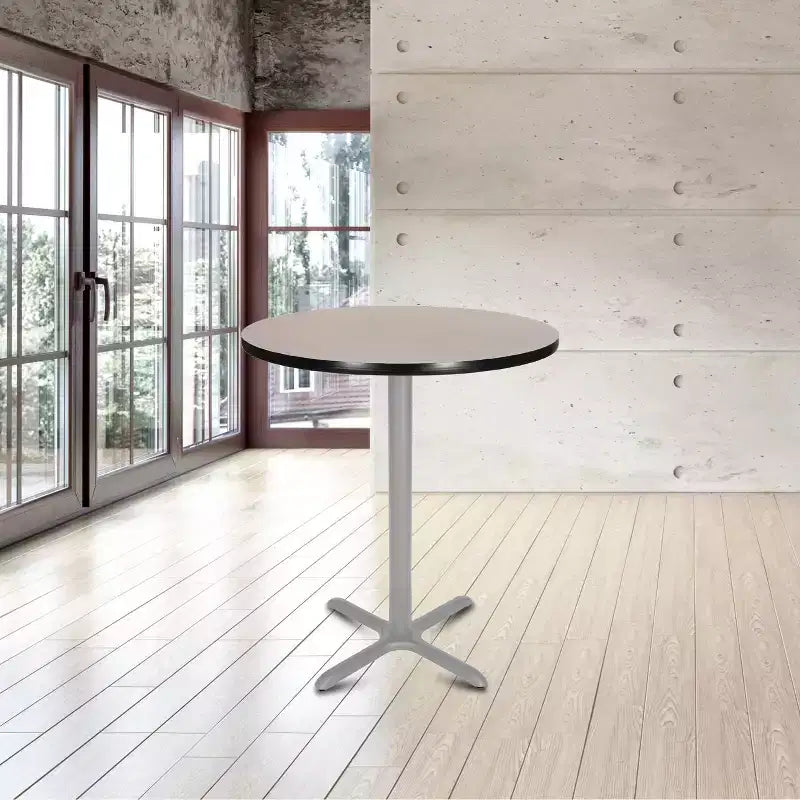 Tavolo da bar/da pranzo rotondo da 42" con base a X