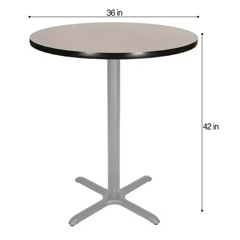 Tavolo da bar/da pranzo rotondo da 42" con base a X