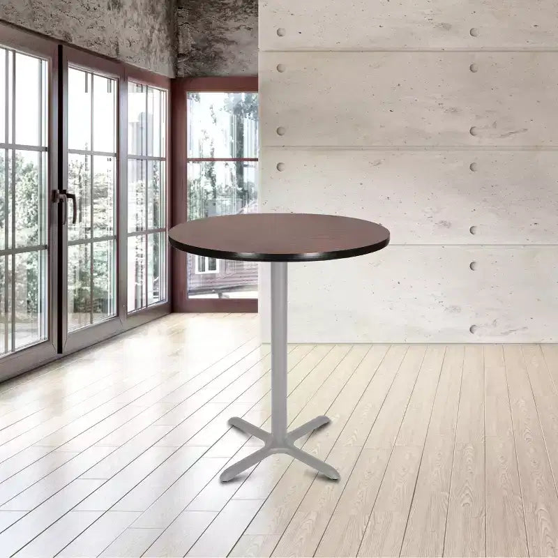 Tavolo da bar/da pranzo rotondo da 42" con base a X